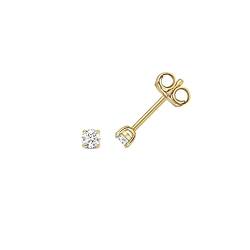 Funkelndes Feuer 18 Karat (750) Gold Damen - Diamant Paar Ohrstecker Brillant-Schliff 0.20 Karat H - SI2 TRS3465518KY von EDS Jewels