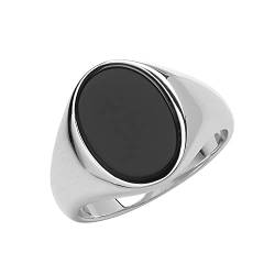 Modischer 925 Sterling Silber Damen - Ring mit Onyx TRS27564RSS von EDS Jewels