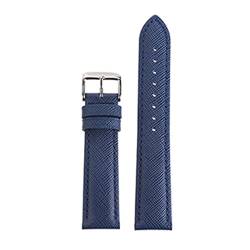 EDVENA Lederarmband Modearmband Echtes Armband For Mann Und Frau 18 Mm 20 Mm 22 Mm 7 Farben(Color:Dark Blue,Size:22mm) von EDVENA