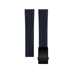 EEOMOiK 20mm Fluororubber Armband Straps Für Tissot T122 Carson Zhenme 1853 Männer Frauen T122410a T122407A T122207A Handgelenk Strap(Black Black Buckle,20mm) von EEOMOiK