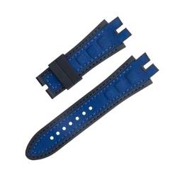 EEOMOiK Fit für Roger Dubuis Armband für EXCALIBUR Serie 28mm Nubukleder Gürtel Silikon Uhrenarmband Zubehör(Blue 2) von EEOMOiK