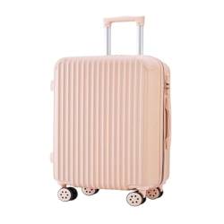 EETYREBR Koffer 20-Zoll-Trolley-Koffer for Damen, 26 Zoll, Robuster Und Langlebiger, Verdickter Koffer, Herren-24-Lederkoffer Handgepäck(Pink,20in) von EETYREBR