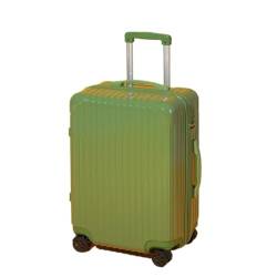 EETYREBR Koffer Flacher Passwort-Koffer, 20-Zoll-Boarding-Koffer, Universal-Rollen-Trolley-Koffer, Bonbonfarbener Koffer Handgepäck(Green,28in) von EETYREBR