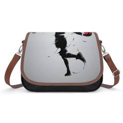 EJFICAHG Handtasche Für Frauen Basketballspieler Sport Umhängetasche Leder Crossbody Bag Wasserdichte Messenger Bag von EJFICAHG