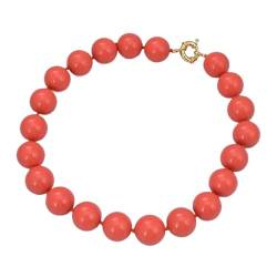 EKFBQBGW 18,5" 20mm natürliche orange Muschelperlenkette for Frauen von EKFBQBGW