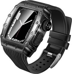 EKINS Silikon-Übungsband für Apple Watch 8/7/6/5/4/SE, 45 mm, 44 mm, 41 mm, 40 mm, Metallrahmen, Sport-Silikon-Armband, Zubehör, 40 mm, Achat von EKINS