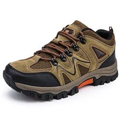 EKsma Herren Niedrige Höhe Atmungsaktive Outdoor Wanderschuhe rutschfeste Trekking Camping Walking Schuhe(Brown,EU 44) von EKsma