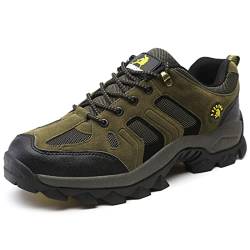 EKsma Herren Wanderschuhe rutschfeste wasserdichte leichte Outdoor-Wanderschuhe for Trailing Trekking Camping(Dark Green,EU 41) von EKsma