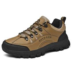 Herren Wanderschuhe mit niedriger Leibhöhe, leichte, atmungsaktive Outdoor-Reise-, Camping- und Kletterschuhe, Wanderschuhe, Trailrunning-Schuhe(Khaki,EU 42) von EKsma