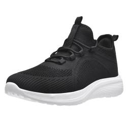 ELAPHURUS Herren Damen Straßenlaufschuhe Herren Turnschuhe Atmungsaktiv Damen Fitness Walking Sportschuhe,SchwarzWeiß,37 EU von ELAPHURUS