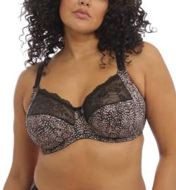 ELOMI Damen Morgan Underwire Banded Bra with Stretch Lace BH, Ebenholz, 85K von ELOMI