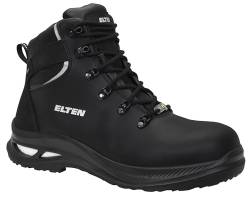 ELTEN Sicherheitsschuhe Terence XXG black Mid ESD S3 HI, Damen und Herren, Leder, Kunststoffkappe (leichter als Stahlkappe), leicht, robust Schwarz46 von ELTEN