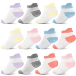 ELUTONG Antirutsch Socken Baby Stoppersocken Baby 12 Paar Abs socken kinder rutschfeste socken für 0-6 Monate Mädchen Kleinkinder von ELUTONG