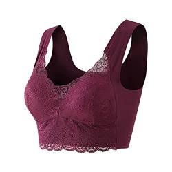 EMATOP 1/2/3er Sport BHs für Damen ohne Bügel Bustier Push Up Bra Spitze Klassische Bustiers Top Weich Seamless Stretch Unterwäsche Yoga Einfarbig Klassische BH unsere marken von EMATOP