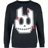 EMP Stage Collection Sweatshirt - Sweatshirt mit Totenkopf- Rockhand - XS bis XXL - für Damen - Größe XL - schwarz von EMP Stage Collection