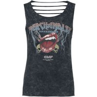 EMP Stage Collection Top - Top mit Print im Band-Shirt-Look - XS bis XXL - für Damen - Größe XL - schwarz von EMP Stage Collection