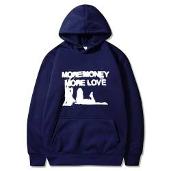 ENJMEIAO More Money More Love Hoodie Drucken Kapuzenpullover Herren Damen Hip Hop Loose Pullover Sports Casual Samtfutter Sweatshirt mit Kapuze 23# M von ENJMEIAO