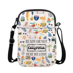 ENSIANTH California State Trip Crossbody Geldbörsen Tasche Golden State Urlaub Souvenir Geschenk California Travel Lover Messenger Bag, California Come Cb von ENSIANTH