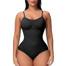 EORPAVU Formende Bodys für Damen,Bauchkontrolle Butt Lift Sling, Damen-Shapewear-Body, Brustunterstützung, körperformendes Korsett-Höschen (Schwarz, L) von EORPAVU