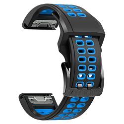 EPANO 26 x 22 mm Silikon-Smartwatch-Armbänder mit Schnellverschluss für Garmin Fenix 7 7X 6 6X Pro 5 5X Plus 935 Epix Zubehör Armband, 22 mm, Achat von EPANO