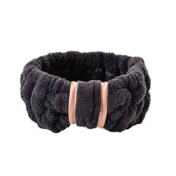 Weiches Stirnband Haarband elastisches Haarband Frauen Mädchen Gesicht waschen Turban Kopfbedeckung (Color : Black) von ERICAT