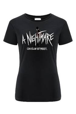 ERT GROUP Women's T-Shirt, Nightmare of The Elm Street 008 Black, Medium von ERT GROUP