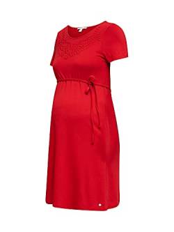 ESPRIT Maternity Damen Dress Ss Kleid, Rot (Red 630), 42 (Herstellergröße: XL) von ESPRIT Maternity