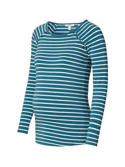 ESPRIT Maternity Damen T-shirt Nursing lange mouw Stripe T Shirt, Teal Blue - 455, 44 EU von ESPRIT Maternity