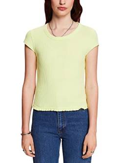 ESPRIT Damen 053CC1K326 T-Shirt, 760/LIME Yellow, XL von ESPRIT