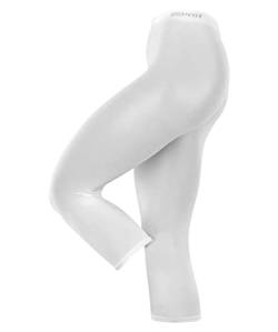 ESPRIT Damen Leggings Cotton Capri W LE blickdicht einfarbig 1 Stück, Weiß (White 2000), 38-40 von ESPRIT