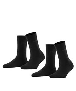 ESPRIT Damen Uni 2-Pack Socken atmungsaktive nachhaltige biologische Baumwolle verstärkte Damensocken hautfreundlich strapazierfähig bequem einfarbig Multipack 2 Paar von ESPRIT