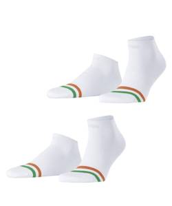 ESPRIT Herren Accent Stripe 2-Pack M SN Baumwolle kurz Gemustert 2 Paar Sneakersocken, Weiß (White-Mix 2020), 39-42 (2er Pack) von ESPRIT