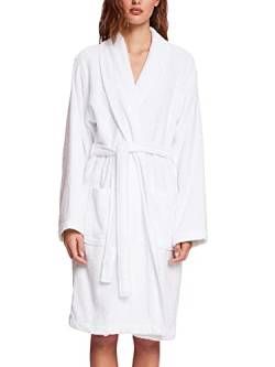 ESPRIT Unisex-Bademantel aus 100% Baumwolle, White, S von ESPRIT