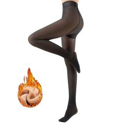 Strumpfhosen Damen, Thermo Strumpfhose Damen Gefüttert Fleece Thermostrumpfhose, Thermo Leggings Damen mit Fleece Bauchweg Warme Gefälschte Durchscheinend Thermostrumpfhosen - (X-XL) von ETRSAIRL