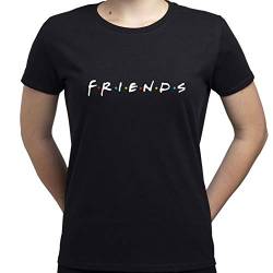 Friends Logo Friends Tshirt Damen T-Shirt Schwarz M von EUGINE DREAM
