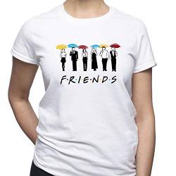 Friends Umbrellas Friends Tv Shirt Damen T-Shirt Weiß L von EUGINE DREAM