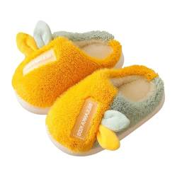 EUzeo Hausschuhe Kinder Mädchen Pantoffeln Kinder Slippers Kids 96D Plüsch Niedliche Hase Tiere Gummisohle rutschfest Flauschig Hausschuhe Kinder Junge Winter Lässig Indoor von EUzeo