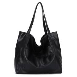 EVEOUT Schultertaschen Damen Große Umhängetaschen PU Leder Lässige Shopper Arbeitstasche in Übergröße Tragetasche für Urlaub Reisen von EVEOUT