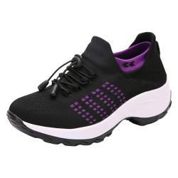 EWFAS Laufschuhe Damen Turnschuhe Luftpolster Sneaker Atmungsaktiv Sportschuhe Leicht Joggingschuhe rutschfest Straßenlaufschuhe Walkingschuhe Fitness Running Outdoor Walkingschuhe von EWFAS