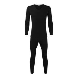 EWFAS Thermounterwäsche Herren Atmungsaktiv Innenfleece Skiunterwäsche Herren Thermowäsche Set Herren Funktionsunterwäsche Herren Winter für Skifahren Motorrad Joggen und zu Hause von EWFAS