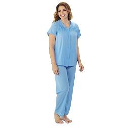 Exquisite Form Damen Coloratura Sleepwear Short Sleeve Pajama Set 90107 Pyjamaset, Reinheitsblau, X-Large von EXQUISITE FORM