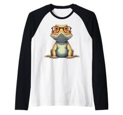 Bartdrache Nerdy Brille Cool Beardie Brille Design Raglan von EZ BLUZ