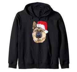 Weihnachtsmütze, Deutscher Schäferhund, Weihnachtsfeiertagsdesign Kapuzenjacke von EZ BLUZ