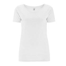 EarthPositive - Women's Organic Open Neck T-Shirt/White, XL von EarthPositive