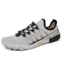 EaseWalk Barfußschuhe Herren Damen Wasserschuhe Strandschuhe Sommer Unisex Barfußschuhe Atmungsaktiv rutschfeste Schwimmschuhe Surfschuhe Aquaschuhe Fitnessschuhe Grey 43EU von EaseWalk