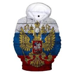 East-hai-buy 3D Russland Bär Russische Flagge Gedruckt Hoodie Sweatshirts Männer Jacke Mantel Mode Lässig Übergroßen Pullover Top Harajuku Streetwear color2,L von East-hai-buy