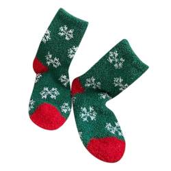 Eauptffy Weihnachten Socken, Warme Weihnachtssocken Damen, Kuschelige Warme Kuschelsocken Bunte Gemusterte Thermosocken Korallenfleece Plüschsocken Weihnachten Mitgebsel Geschenk Dekoration Sock von Eauptffy