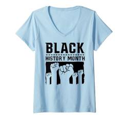 Damen We Are Black History Afroamerikanisches Melanin Männer Frauen Kinder T-Shirt mit V-Ausschnitt von Ebony Fuller Shopp