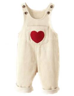 Echinodon Baby Cord-Latzhose Kleinkind Hose Jungen Mädchen D-Beige 104 von Echinodon