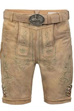 Edelnice Trachtenmode Kurze Wildbock Trachten Lederhose Adam inkl. Trachtengürtel aus Ziegenleder Gr. 44-64 (46) von Edelnice Trachtenmode